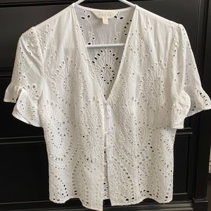 Adiva white eyelet blouse